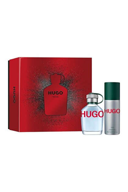 Hugo Man Set Hugo Boss: Hugo Green, Eau De Toilette, Pentru bărbați, 75 ml + Hugo Man, Deodorant spray, Pentru