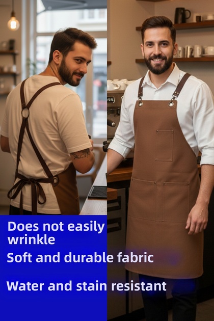 Water and Stain-Proof Coffee - Barista, Hairdresser, Kitchen, Chef, Chef, Painter and Florist Aprons