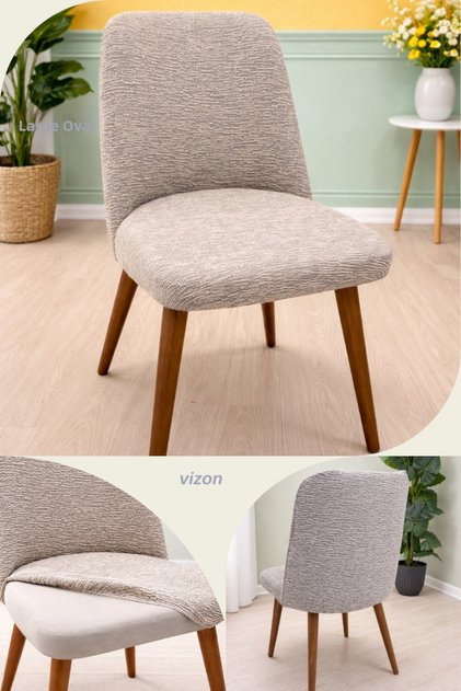 Jakarli Fabric Bar Pattern Large Oval Chair Cover, Lycra, Stretchable Oval Chair Cover 1 Piece