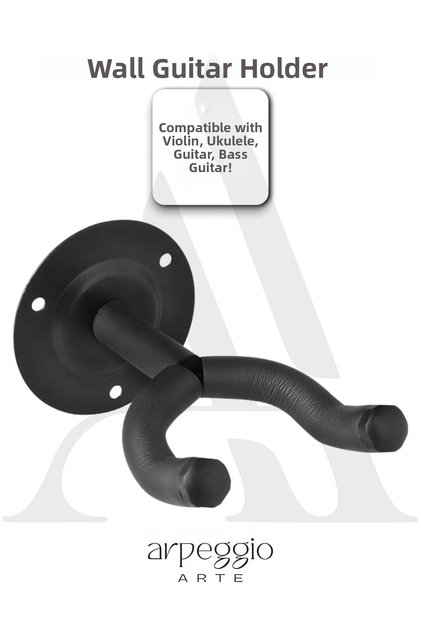 Wall-Mounted Guitar Hanger – Instrument Wall Mounting Bracket Compatible with Violin, Ukulele, and Stringed Instruments