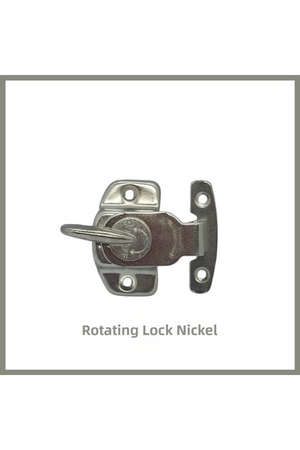 Twist Lock, Galvanized, Sliding Door Lock, Nickel