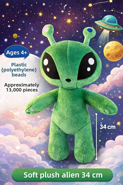 IKEA Aftonsparv 34 cm Green Alien Alien Soft Plush Toy - Trendyol