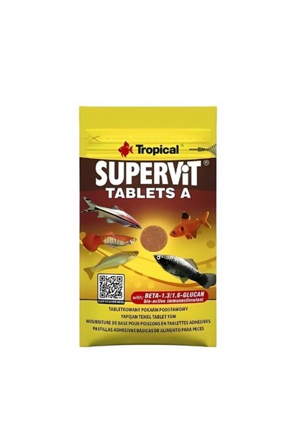 Süpervit Tablets A Cama Yapışan Tablet Balık Yemi 15 Ml 10 Gr