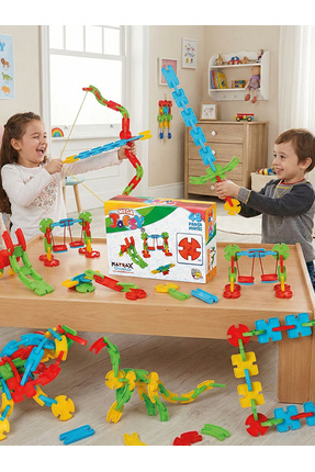 DEDE Özel Saklama Kabında Çiçek Puzzle 200 Parça Yapı Oyuncak