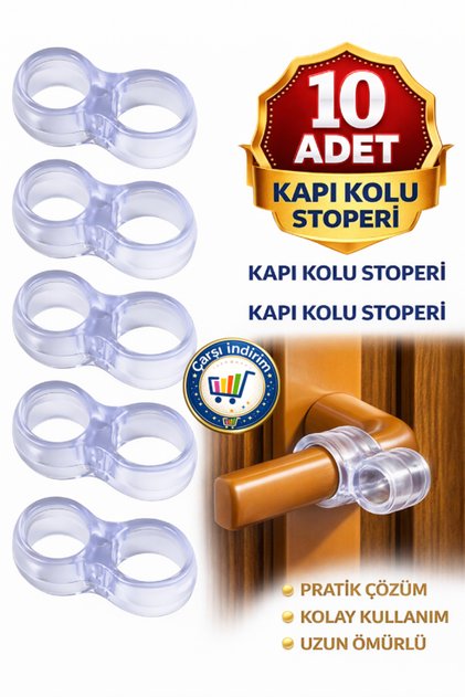 10 Adet Kapı Pencere Kolu Stoperi Plastik Tampon Silikon Durdurucu Kapı Arkası Duvar Koruyucu
