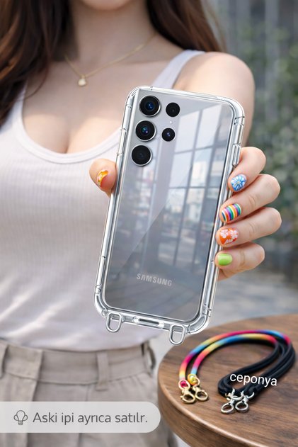 جراب Galaxy S25 Ultra مزود بوسادة هوائية وغطاء من السيليكون المفاجئ مع حزام قابل للإرساء
