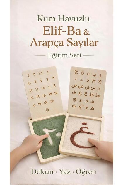 Luga Atölye Kum Havuzlu Elif-Ba ve Arapça Sayılar Öğretici Eğitim Seti