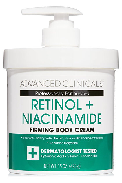 Cell Crash CAVI+ADVANCED NIACINAMIDEクリーム Advanced Clinicals Retinol + Niacinamide Sıkılaştırıcı Vücut Kremi