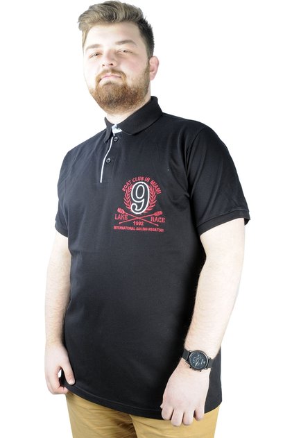 Mode XL Men's t Shirt Polo Boat Club 22301 Black