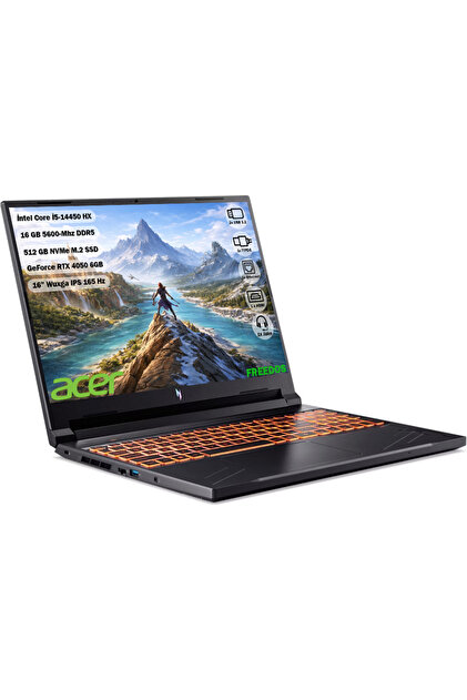 ACER Nitro ANV16-71 i5-14450HX 16 GB 512 SSD RTX 4050-6 GB 16