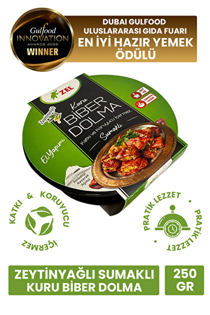 みきページ Zel Kuru Biber Dolması Zeytinyağlı Sumaklı 250 g – Ödüllü Dolma