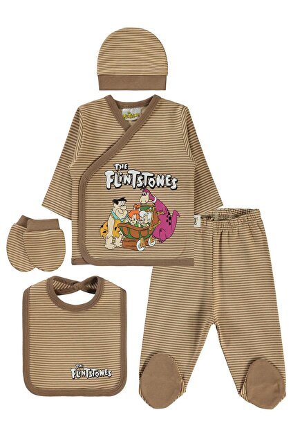 フリンストーンズ Flintstones The Flıntstones Erkek Bebek Zıbın Takımları Sütlü