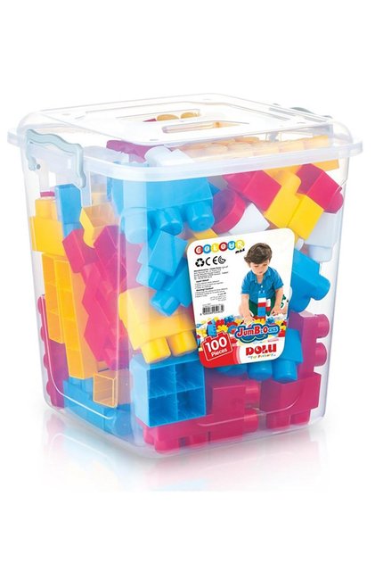Mega Block 100 Pieces in Toy Crate - Standard Standard