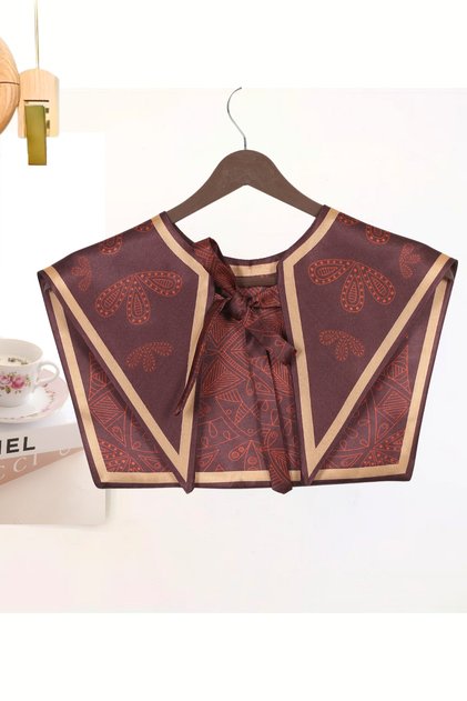 Geometric Handcrafted Pattern Elegant and Modern Style Shoulder Shawl | Handmade Scarf Collar with the Design of the Midnight Mandala