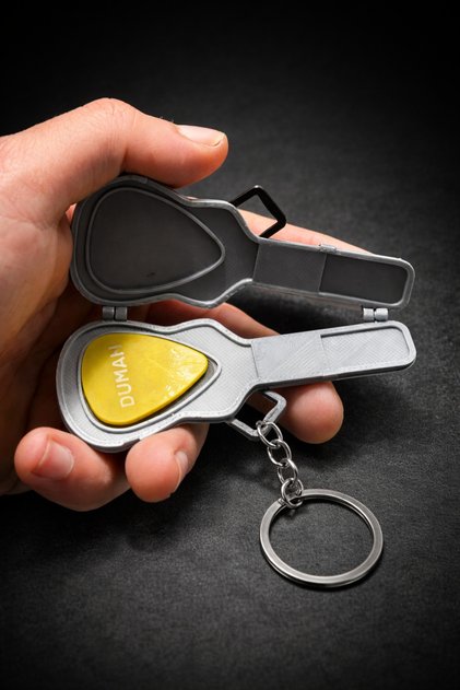Gitar Şeklinde Anahtarlık Pena Kutusu – Mini Hardcase Tasarım