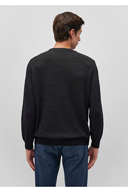 Mavi Bisiklet Yaka Siyah Basic Kazak Slim Fit / Dar Kesim 070781