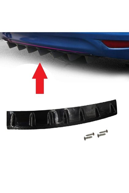Ornament Tuning Spoiler cu 7 aripioare, lungime 85 cm, culoare Negru