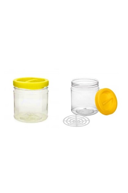 Pet Borcan din Plastic 1 Litru + Capac si Maner