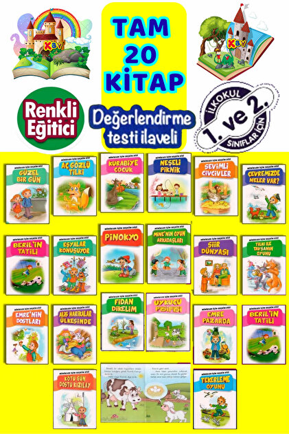 KBY 1.sınıflar Için Okumayı Sevdiren Rengarenk Hikaye Seti