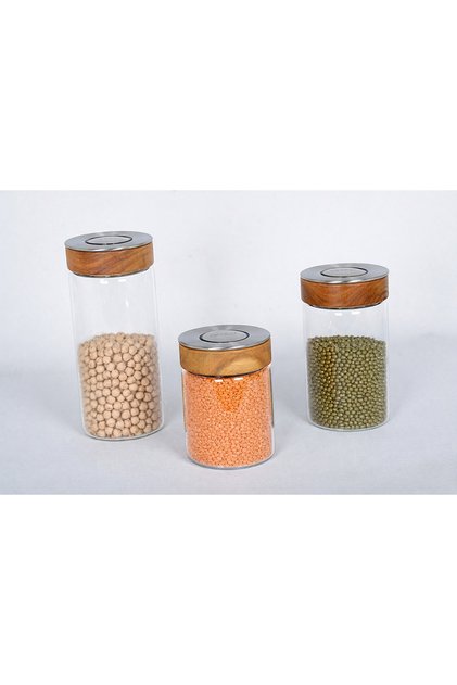 3 lü Cam Kavanoz seti (1300ml-1000 ml-700 ml)