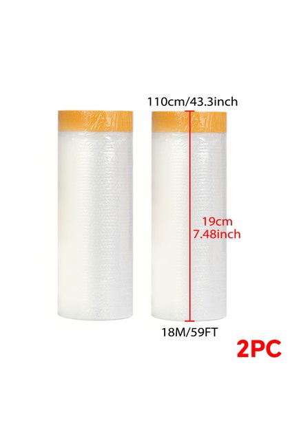 transparent 4Masking Film for Auto Painting Covering,Plastic Pre-Adhesived Dust Paint Protective Dro