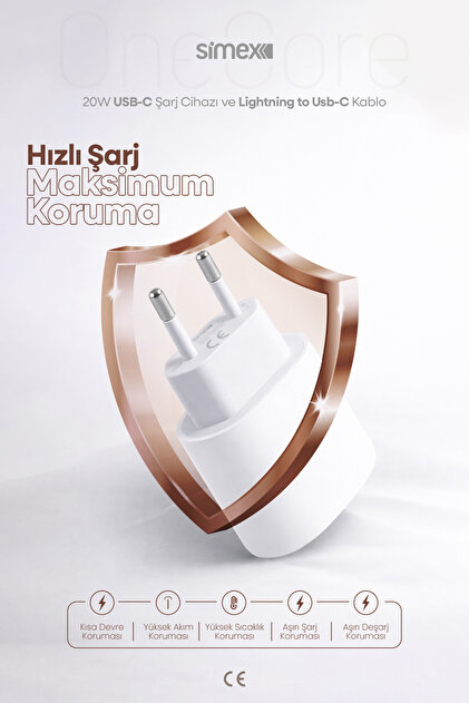 Simex iPhone X-11-12-13-14 Serileri iPad & Airpods ile Uyumlu USB