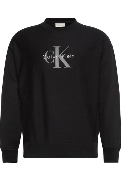 Ls Premium Terry Monologo Cn Herren-Sweatshirt mit Rundhalsausschnitt Schwarz