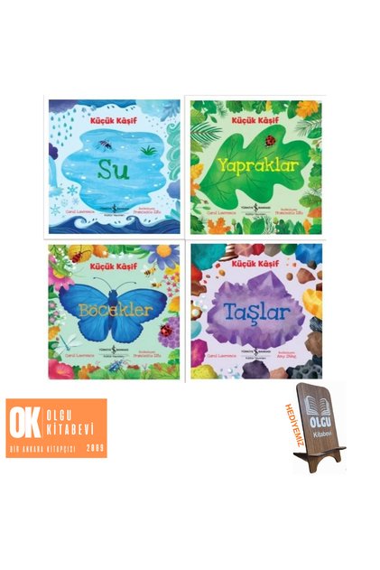 Küçük Kaşif Su - Küçük Kaşif Yapraklar - Küçük Kaşif Taşlar -küçük Kaşif Böcekler 4 Kitap Set
