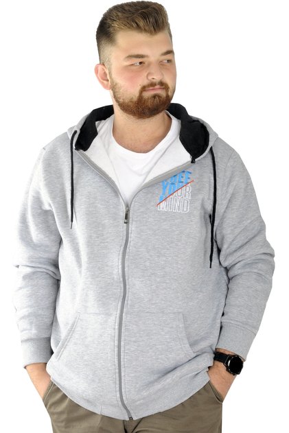Mode XL Erkek Sweat Fermuarlı Free Your Mind 22536 Grimelanj