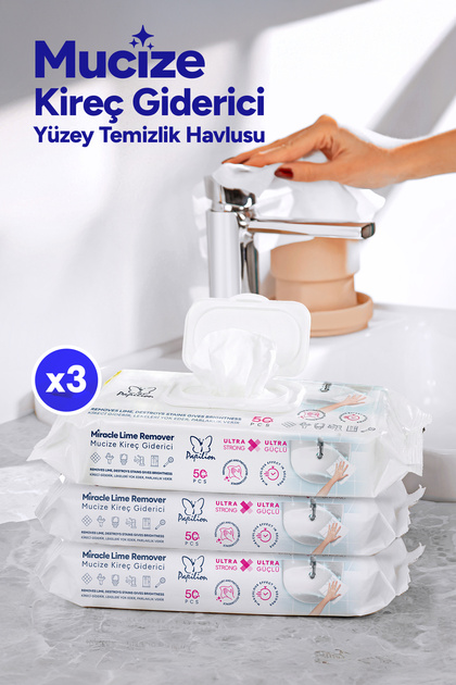 Papilion Easy Clean XXL Kireç Giderici Yüzey Temizlik Havlusu 3x50