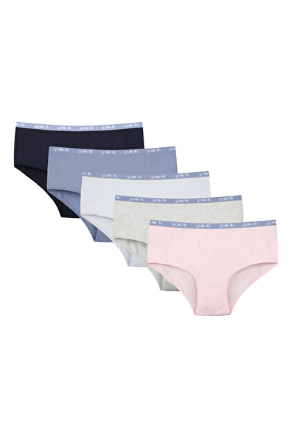 Set de 5 chiloți de damă, 2571WD9, bumbac, Donella-XL INTL