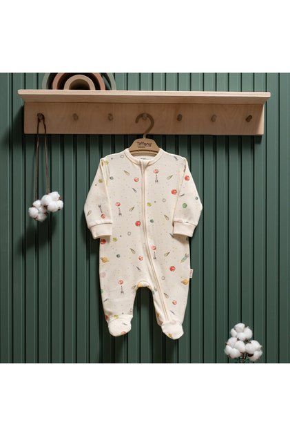 Baby Organic Space Theme Zippered Jumpsuit 44040