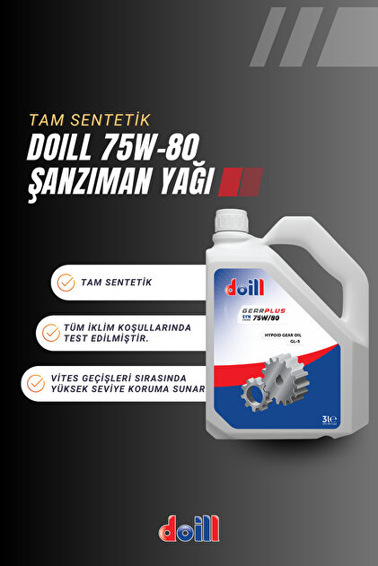 doill Gearplus 75w-80 3 Litre Tam Sentetik Gl-4 Manuel Şanzıman