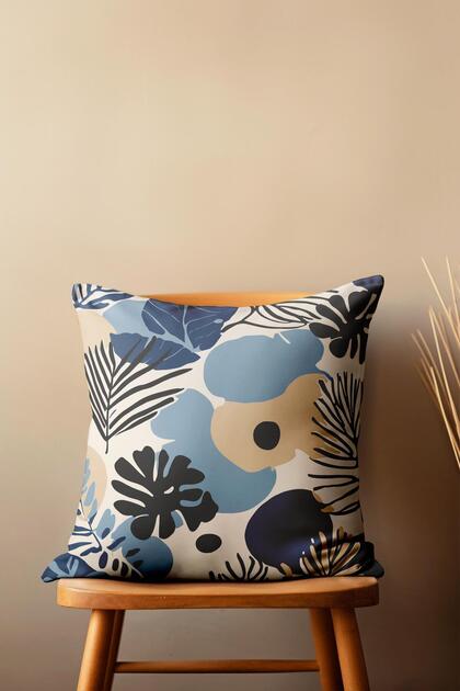 . Flower Throw Pillow Cover Ds4