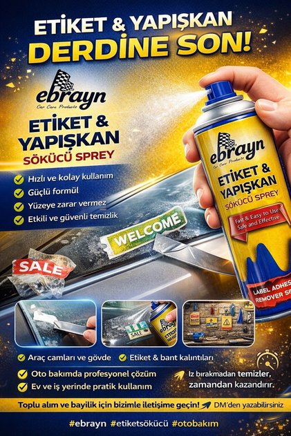 Etiket ve Yapışkan Sökücü AEROSOL 500 ML Sprey Hızlı ve Etkili Çözücü