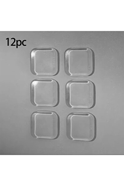 40x8mm transparent-12pc Door Knob Wall Shield Clear Soft Rubber Door Stopper Door Handle Bumper Mute