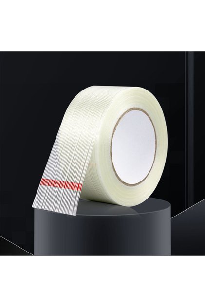 30mm 25M Translucent Heavy-duty Wear-resistant Fiberglass Adhesive Tape,mesh Fiber Tape Super Strong