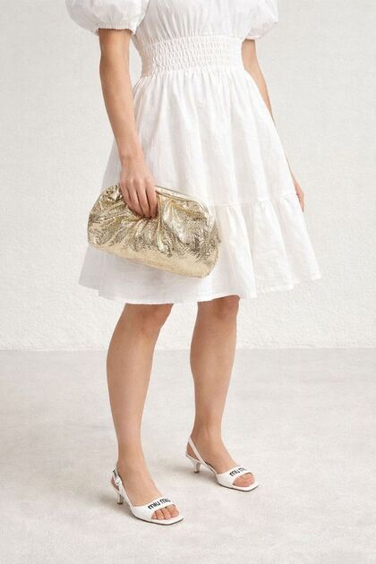 Lame Leather Women's Portfolio Model Bag