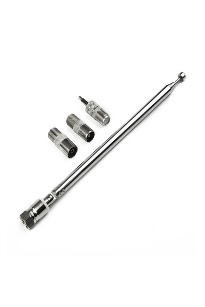 Telescopic DAB FM Radio Aerial Adapter HiFi AV Receiver Mini System Aerial Antenna Length F-male ...