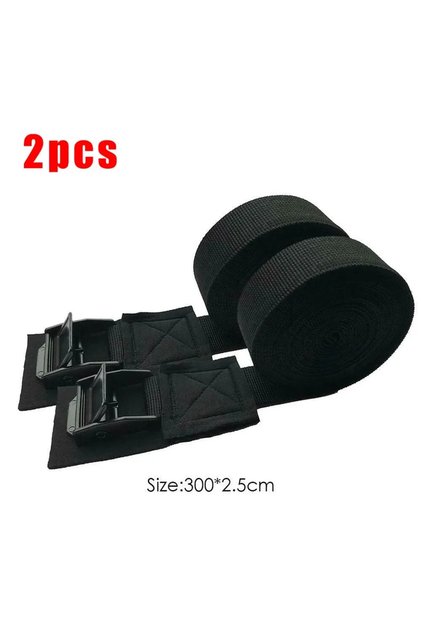 2 Pcs 250kg Car Roof Rack Kayak Cam Buckle Lashing Strap Luggage Strap Polyester Quick Release La...