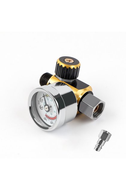 1 pc New Spray Paint Air Pressure Regulator 0-140PSI G1/4 Thread Pressure Gauge Pneumatic Tool Acce