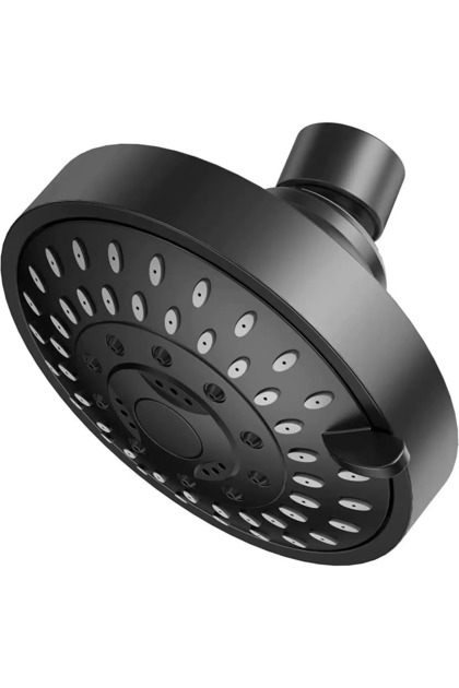 DP-black 5 Modes High Pressure Shower Head 4Inch Sprayer Adjustable Rainfall Shower Head Sprayer Bat