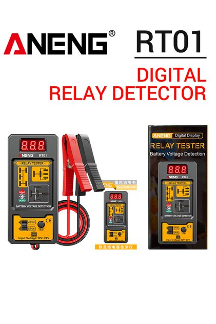 ANENG RT01 12V/24V Car Battery Relay Tester Auto Diagnostic Kit ANENG RT01 +BT138 Lith-Battery Teste
