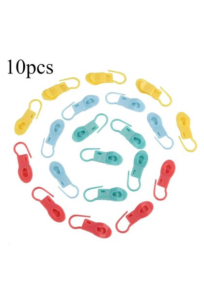 10pcs-Random color Plastic Pin Knitting Stitch Marking Tool Mixed Color Crochet Lock Marking Sewing