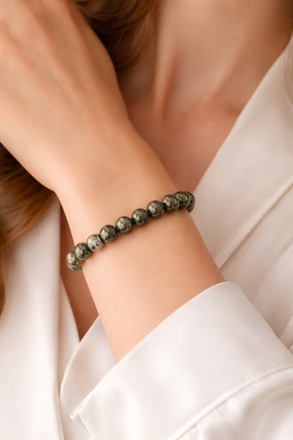 Pyrite Motivational Stone 100% Natural Stone Bracelet