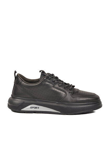 Black Genuine Leather Men's Casual Shoes 152-11594 m