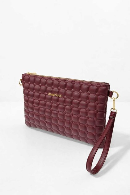 Women's Faux Leather Adjustable Crossbody and Hand Strap Portfolio, Clutch Bag