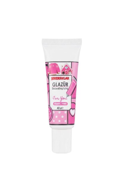 Glazür Tüp Pembe 40 Gr – Pasta ve Kurabiye Dekor Glaze