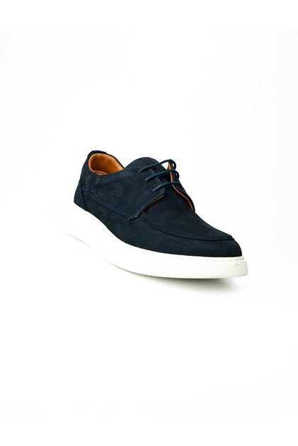 1860 Navy Blue Nubuck Leather Casual Men's Shoes