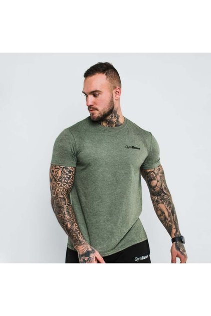 Tricou simplu pentru bărbați, culoare militară Heather